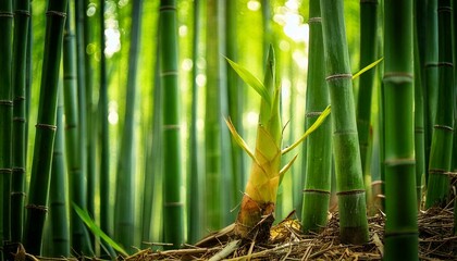  竹林の中のたけのこ