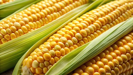 Harvesting the golden kernels of corn on the cob closeup view nature photography rustic setting realistic detail