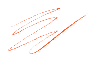 red pencil strokes isolated on transparent background