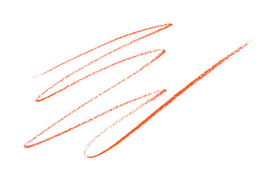 red pencil strokes isolated on transparent background