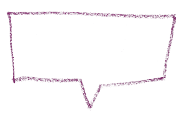 Separate dark purple speech bubble on transparent background.