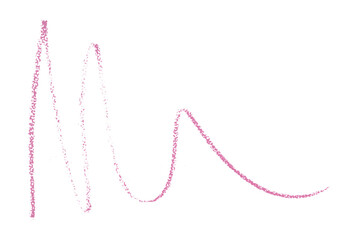 pink pencil strokes isolated on transparent background