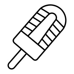 Outline-Style Popsicle Vector Graphics