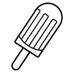 Outline-Style Popsicle Vector Graphics