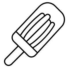 Outline-Style Popsicle Vector Graphics
