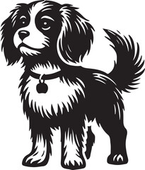 Obraz premium dog silhouette victor file block and white.