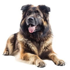 Long-haired German Shepherd Dog Lying Down
