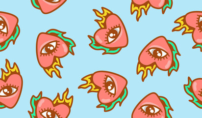 Cute eye symbol pattern background vector design