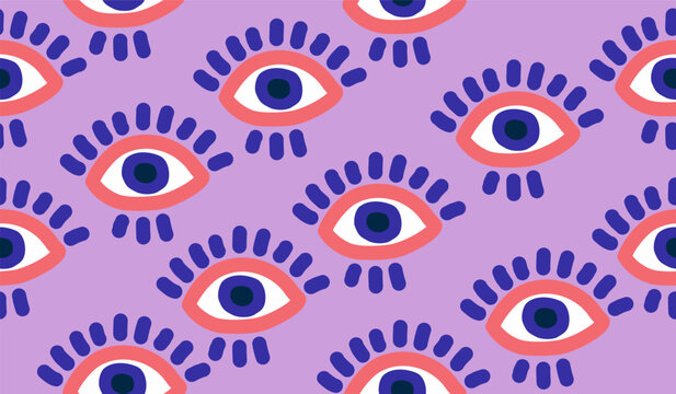 Cute eye symbol pattern background vector design