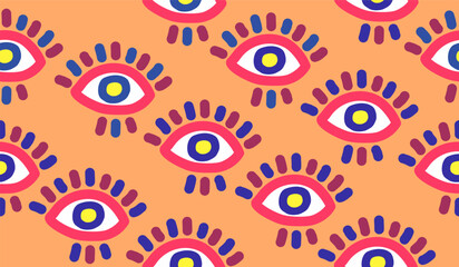 Cute eye symbol pattern background vector design