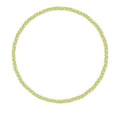 Hand drawn floral wreath for wedding invitation card design