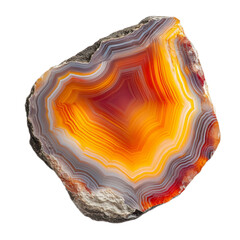 Vibrant Fire Agate Geode Slice