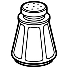 Salt Shaker Line Art Illustration
