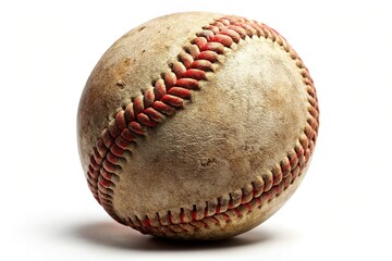 Aerial View: Lone, Mud-Stained Baseball in Empty Field After Game
