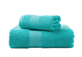 colorful towels isolated ontransparent background