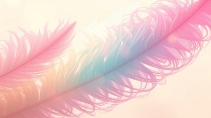 Obraz premium Pastel Pink and Blue Feathers Background Image