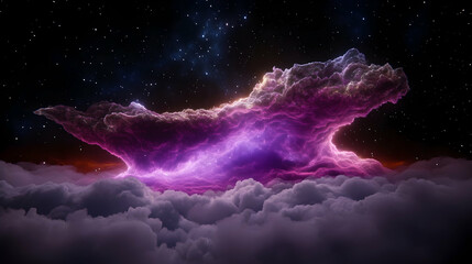 A colossal cosmic leopard gracefully floating through the vastness of space, its sleek, dark body, 