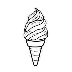 Delicious swirl ice cream cone