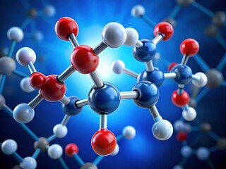 Obraz premium Vanillic Acid Molecular Structure: Flavoring Agent in Food & Cosmetics