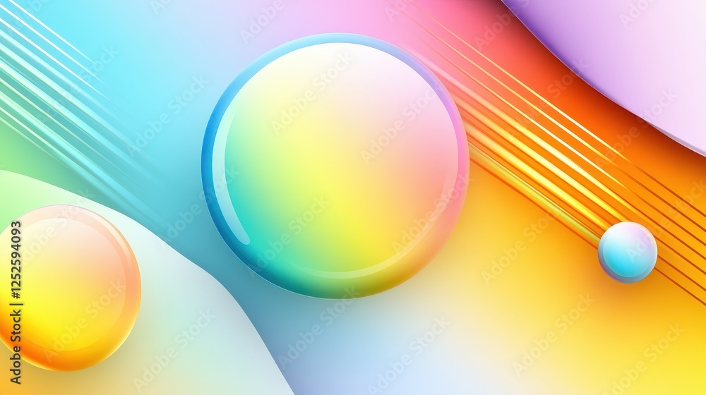 Poster a vibrant rainbow background design with seamless gradient colors transitioning smoothly, perfect fo