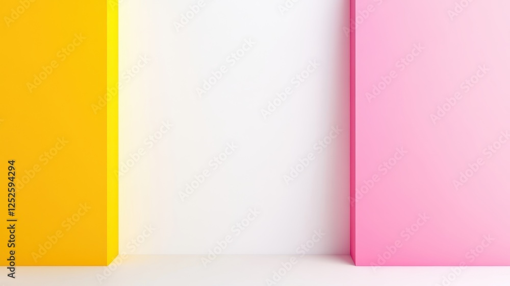 Poster a white surface transitioning to a gentle gradient of yellow and pink in the corners, adding warmth.