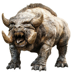 Fototapeta premium Fearsome Fantasy Beast, Aggressive Mythical Creature