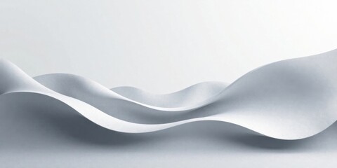 Obraz premium Abstract Undulating Forms in a Soft Gray Hue, Evoking a Sense of Serenity and Minimalist Elegance