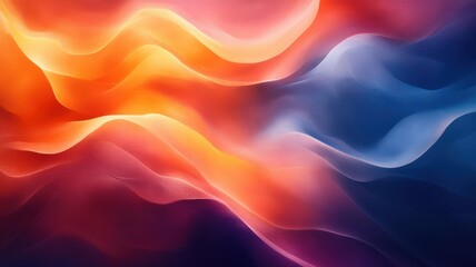 Obraz premium Abstract Colorful Waves of Light in Warm and Cool Tones