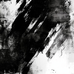 Fototapeta premium Grunge-style black-and-white abstract design with harmonious textures and bold lines, perfect for modern art lovers.