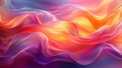 Fototapeta premium Colorful Abstract Waves of Light and Shadow in Soft Gradients