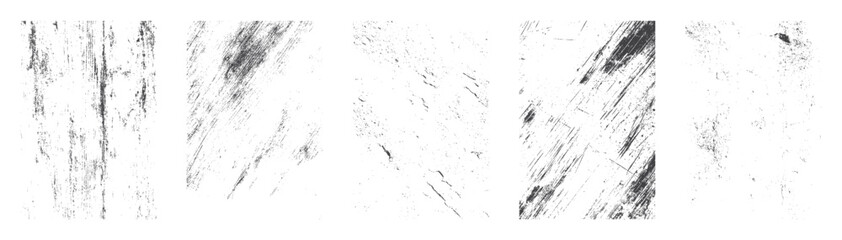 Overlay texture set. Dirty Grunge Textures Vector Set. Dirty grainy stamp and scratches and damage mark. Use purpose damaged, distress, paint, texture, old, concrete, urban, grunge, dirty, dust vector