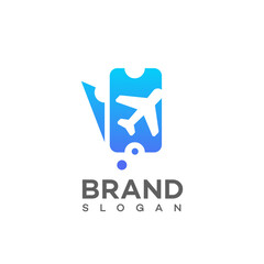Airline Ticket Booking App Logo Design Brand Slogan Gradient