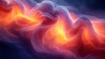Obraz premium Vibrant Abstract Waves of Color in Sea of Light and Texture
