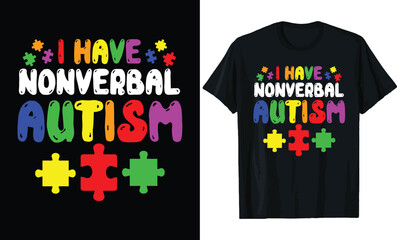 Nonverbal Autism Awareness T-Shirt Design