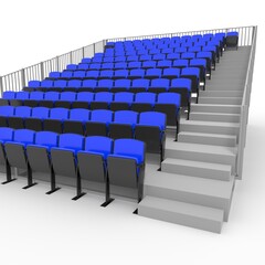 Naklejka premium 3d render Bleachers design element. Furniture
