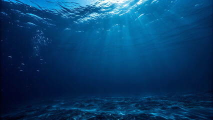 underwater scene with rays of light