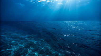 underwater scene with rays of light
