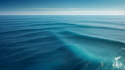 Fototapeta premium Blue Ocean Waves in Motion