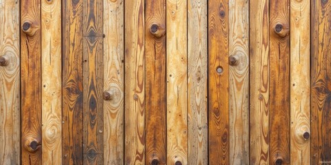 Fototapeta premium Rustic Weathered Wooden Planks Background Texture Featuring Natural Knots and Grain Patterns