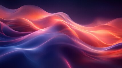 Obraz premium Abstract Colorful Waves with Soft Lighting and Fluid Motion Effects