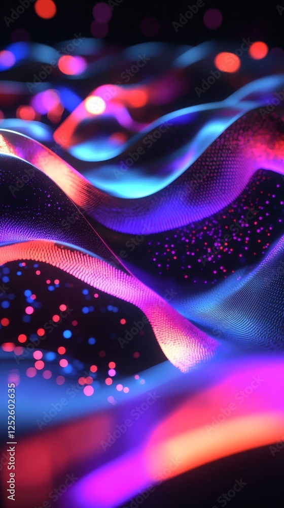 Fototapete abstract 3d wallpaper an intricate wave of polygons in bold neon colors shapes bend and flow in a rh