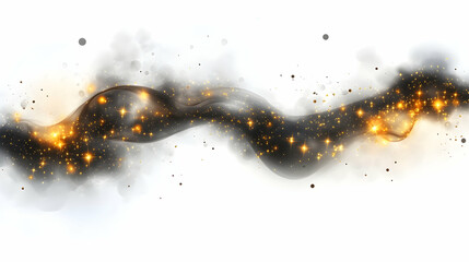 Sparkling black smoke wave abstract background