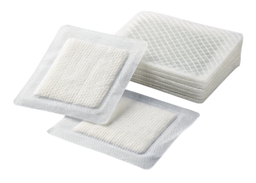 Gauze pads on a transparent background.