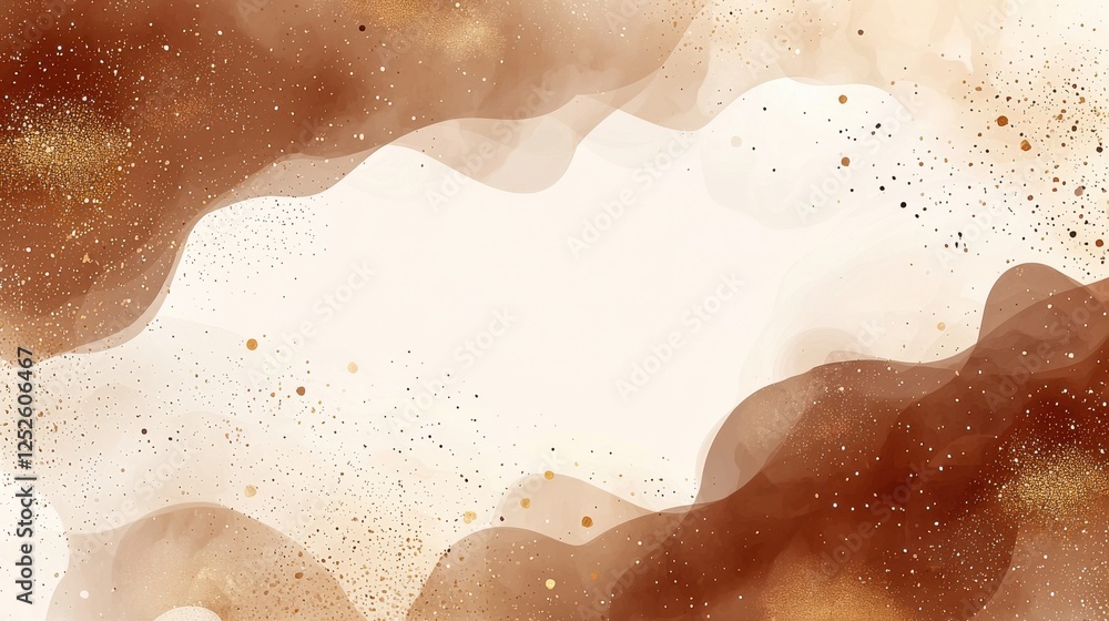 Poster dynamic abstract background design digital art soft brown hues creative space conceptual visualizati