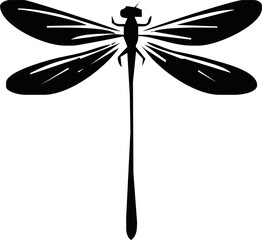 Dragonfly icon silhouette vector illustration