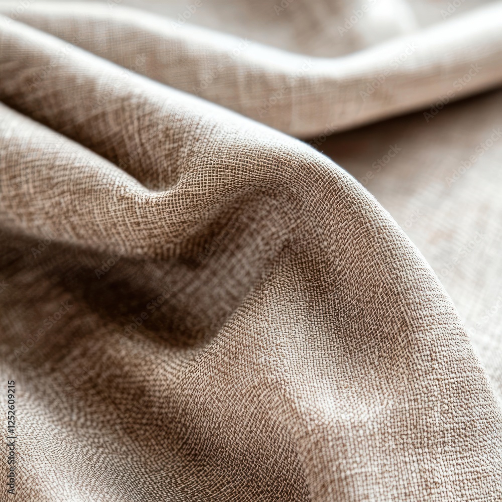 Poster close-up of soft textured fabric with intricate weave detail for home decor and fashion design appli