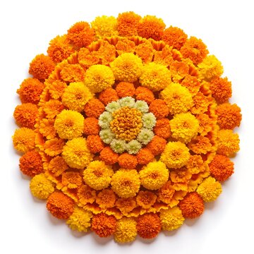  merigold flower calendula flower isolated on white background