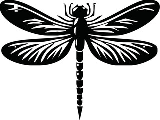 Fototapeta premium Dragonfly icon silhouette vector illustration
