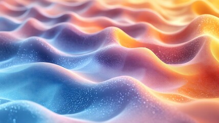 Fototapeta premium Colorful Abstract Waves with Soft Gradients and Light Reflections