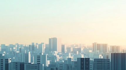 Modern City Skyline Architectural Design at Dawn